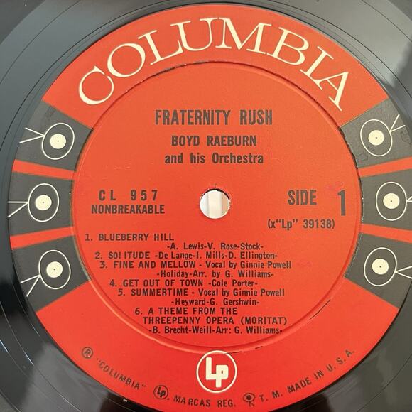 Boyd Raeburn Fraternity Rush Vinyl LP 1957 Columbia 6 Eye CL 957 - Picture 4 of 9